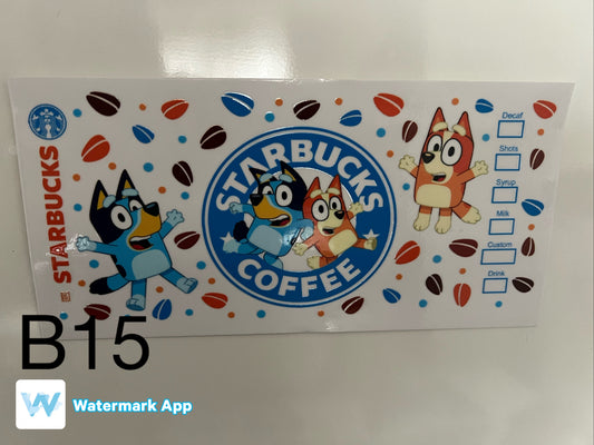 Blue Bluey ⭐️bucks wrap (L)