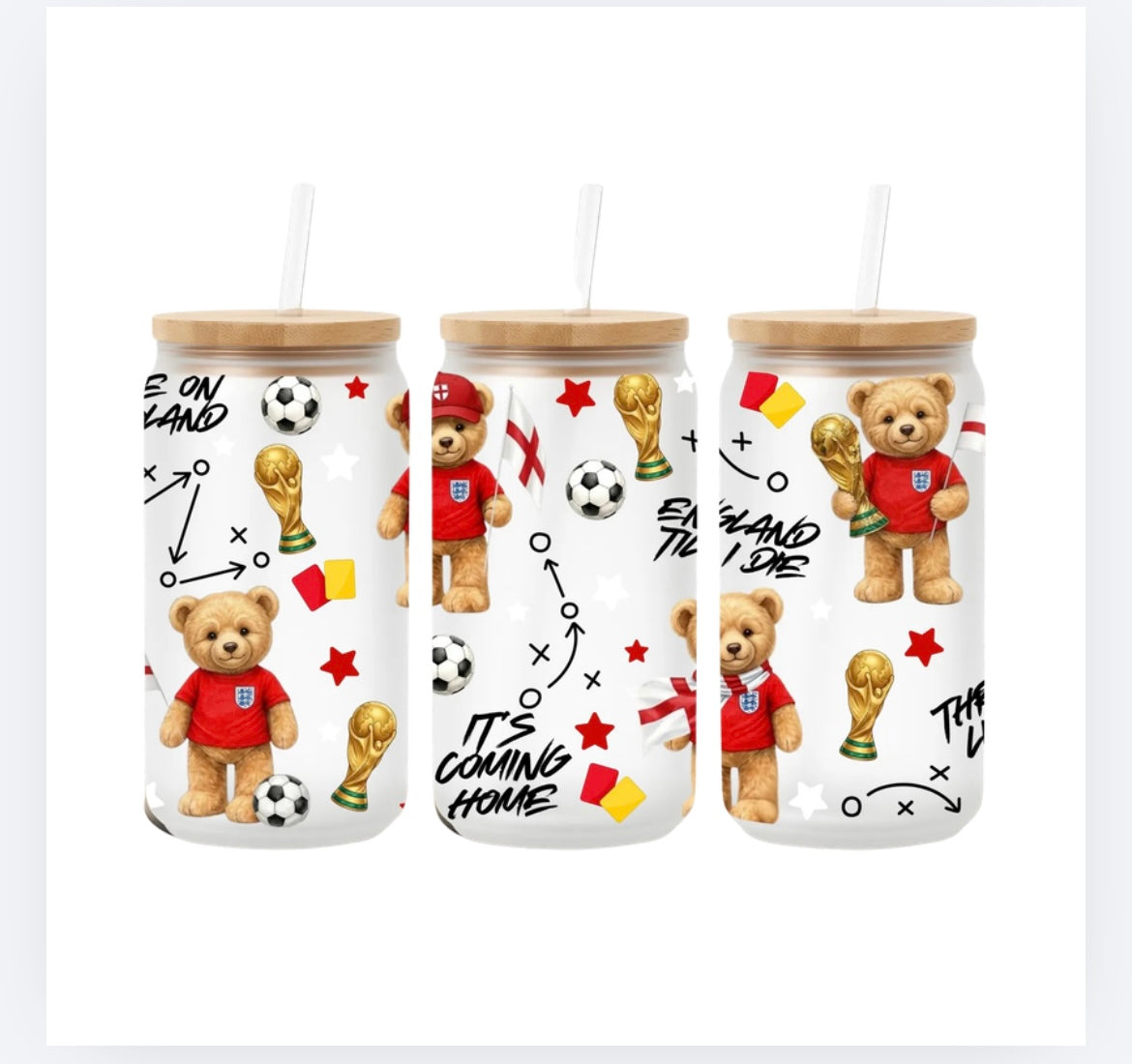 England till I die bear (England World Cup football) wrap exclusive (UVPOD)