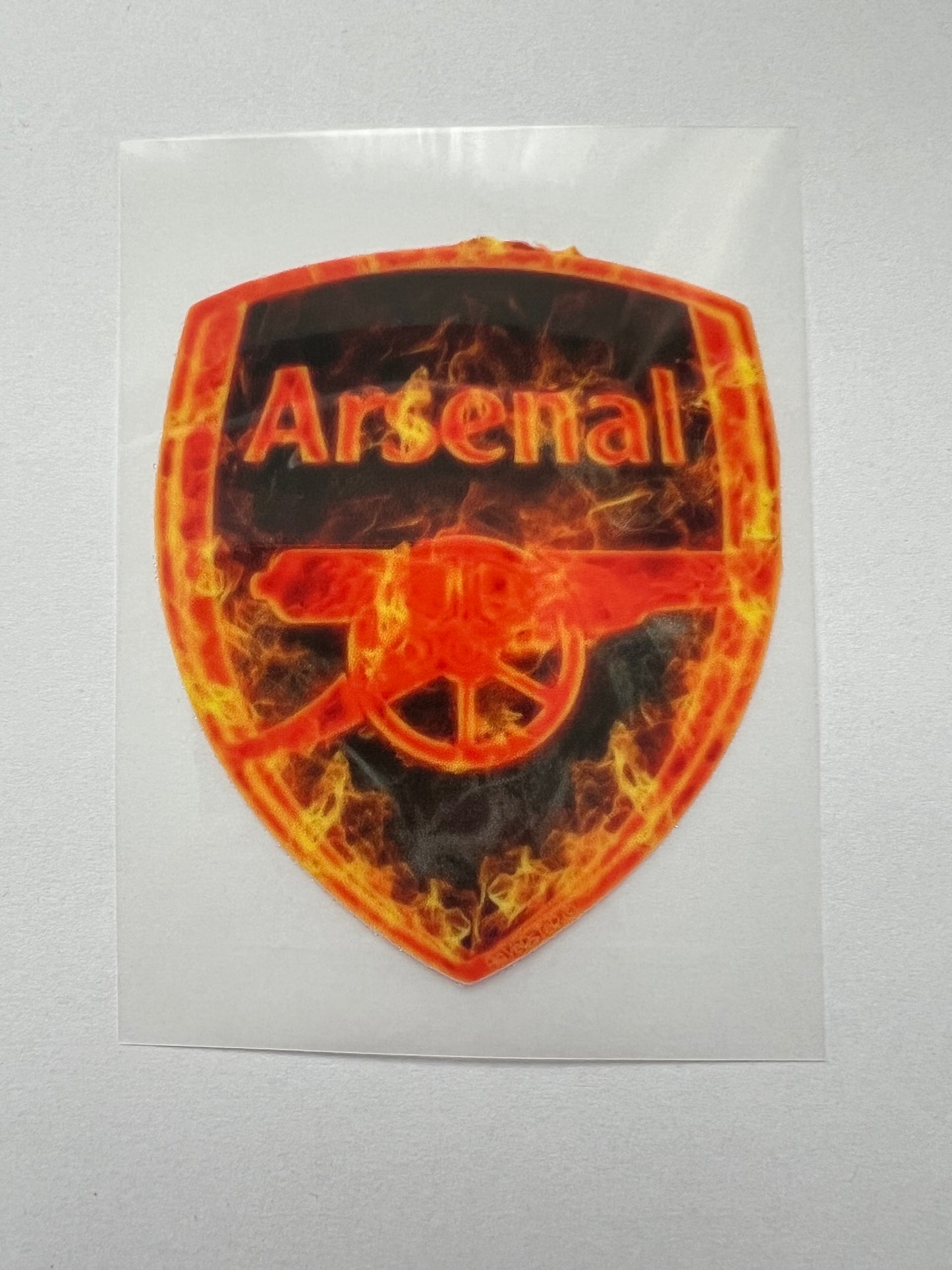 Arsenal (on fire) football club badge DTF transfer (POD)