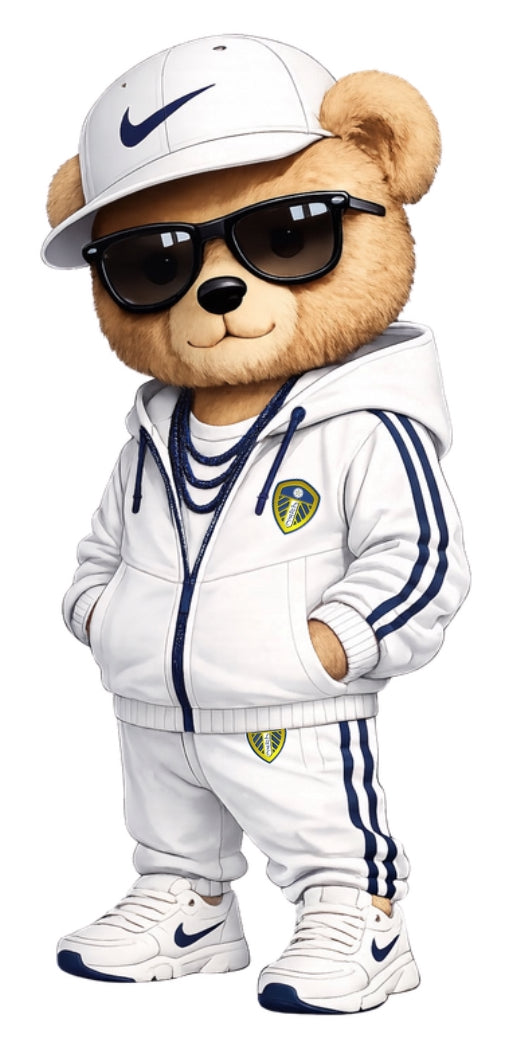 Trendy football bear -Leeds united DTF (POD) exclusive