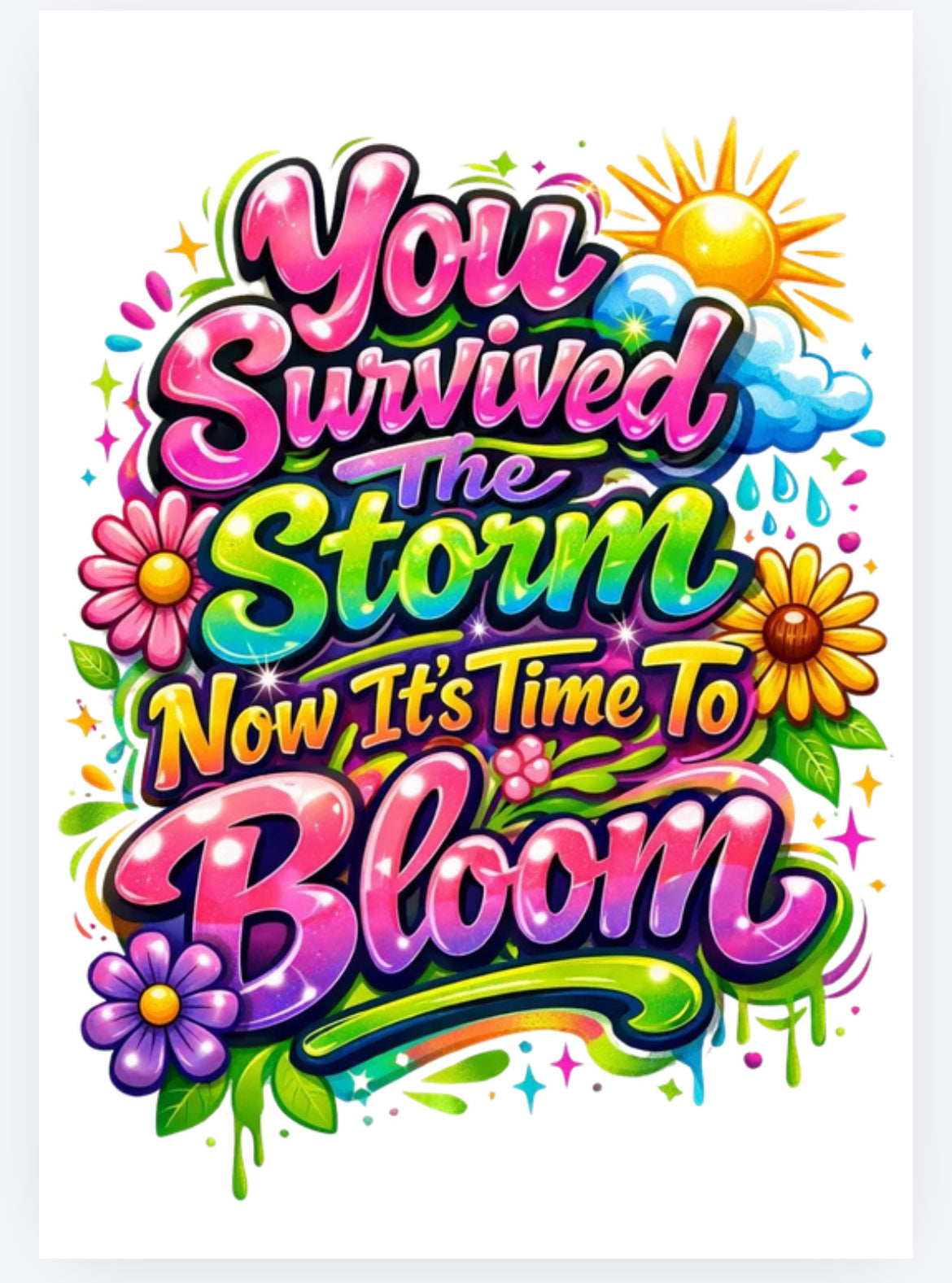 book vase positive vibes UVDTF (UVPOD)