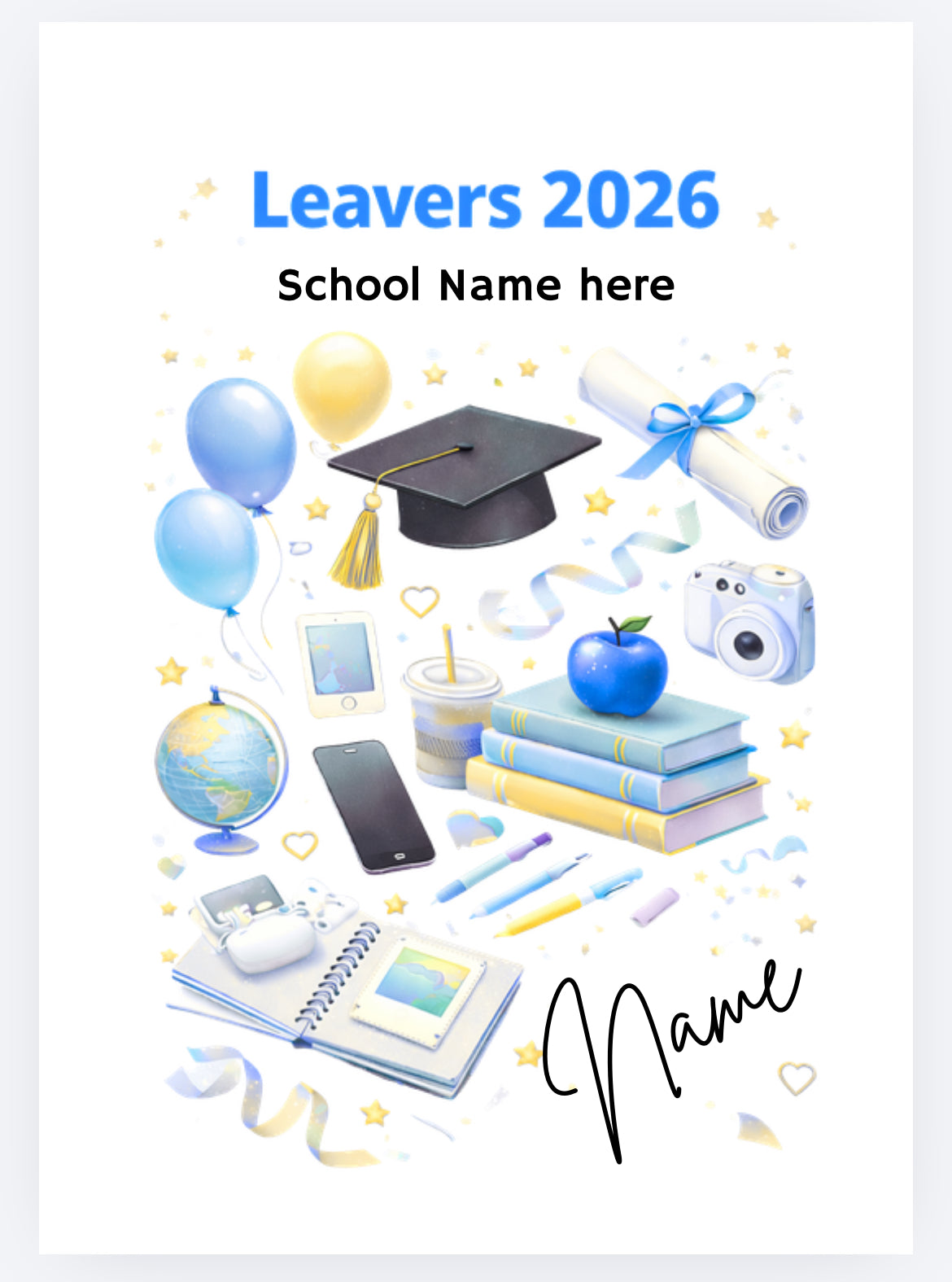 A6 leavers custom UVDTF (UVPOD)