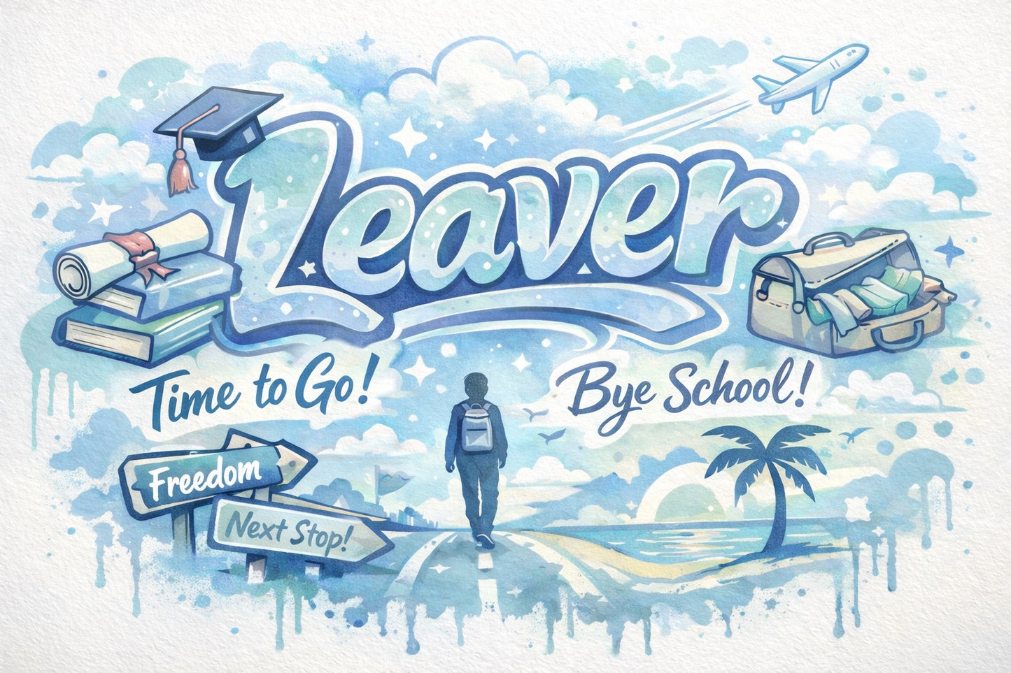 A6 Leaver pastel DTF transfer exclusive