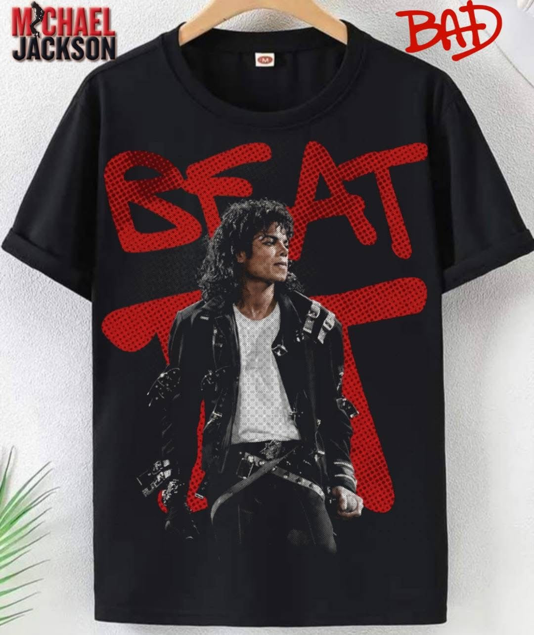 Michael Jackson semitone  DTF (POD) exclusive - these require being pressed into black clothing, read description