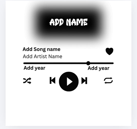 Spotify style leavers DTF (POD) exclusive