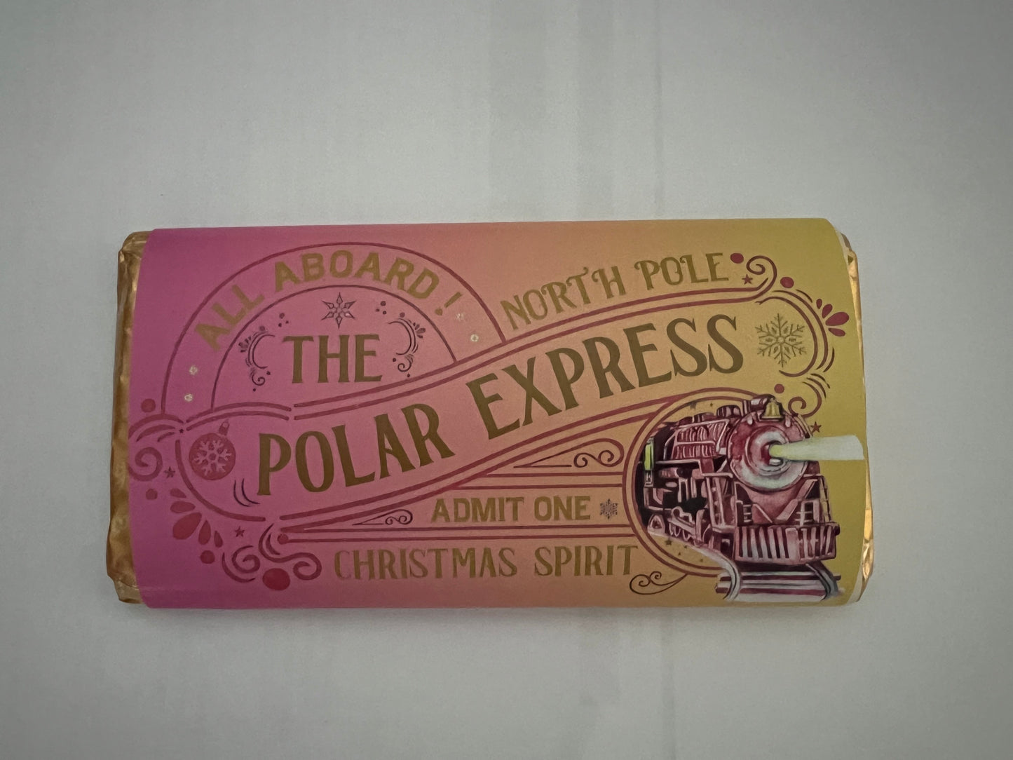 The polar express  chocolate bar wrapper