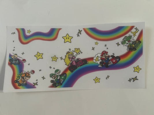 Mario rainbows and stars racing wrap