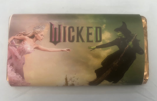 Wicked glenda and elphaba chocolate bar wrapper