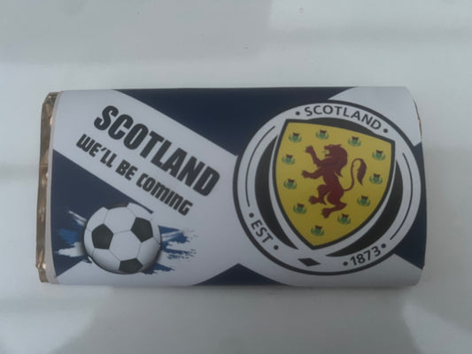 Scotland flag football team standard World Cup 2026 chocolate wrapper (chocolate not included)