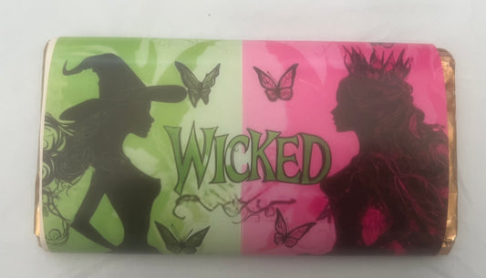 Wicked vibrant chocolate bar wrapper
