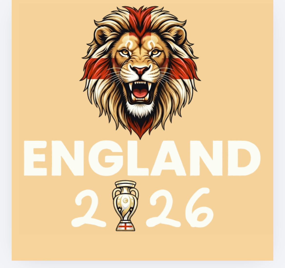 England St George’s lion Football World Cup 2026 DTF (POD) exclusive