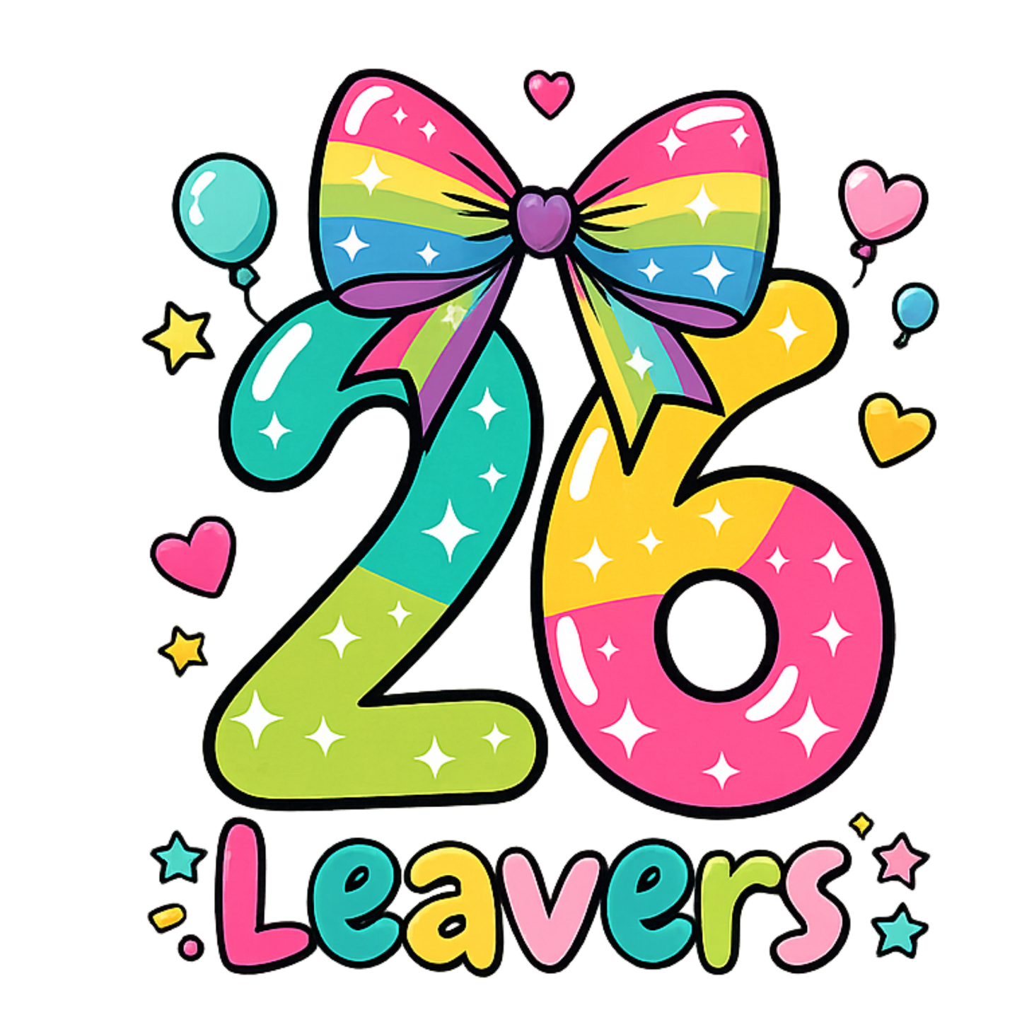 Leavers rainbow bow DTF (POD) exclusive