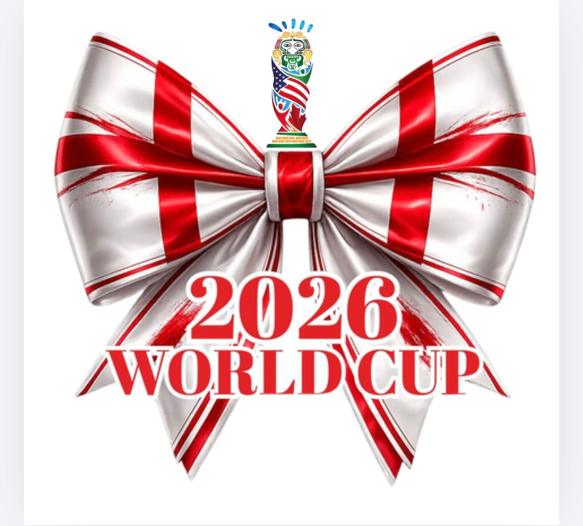 World Cup England football bow DTF (POD) exclusive