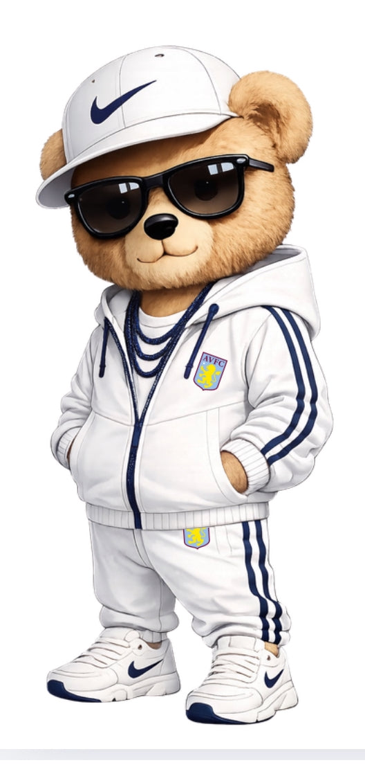 Trendy football bear -Aston villa  DTF (POD) exclusive