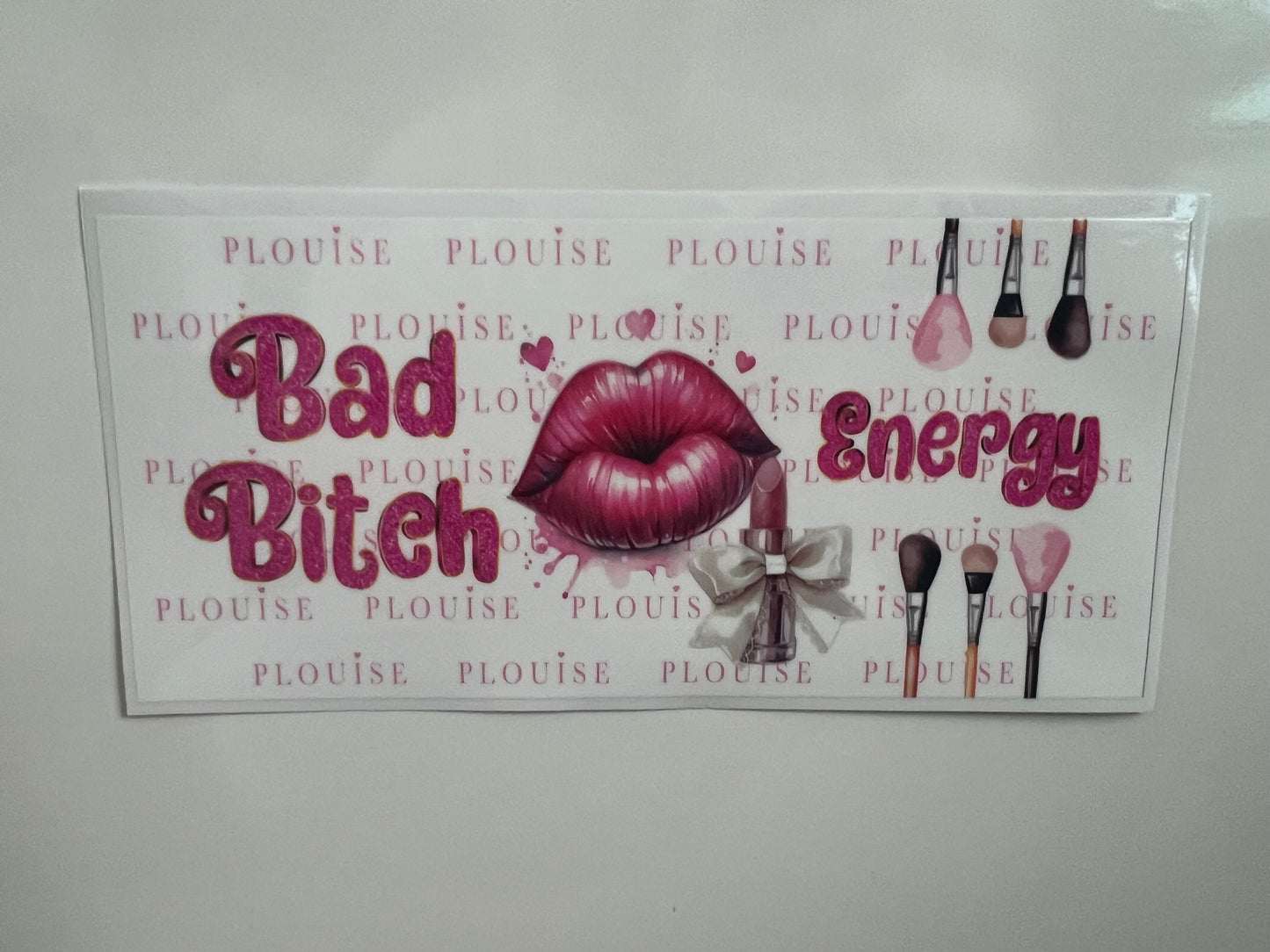 bad bitch energy plouise make up brush (has a white background) wrap exclusive
