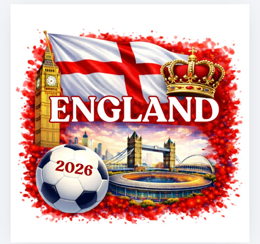 England landscape image Football World Cup 2026 DTF (POD) exclusive