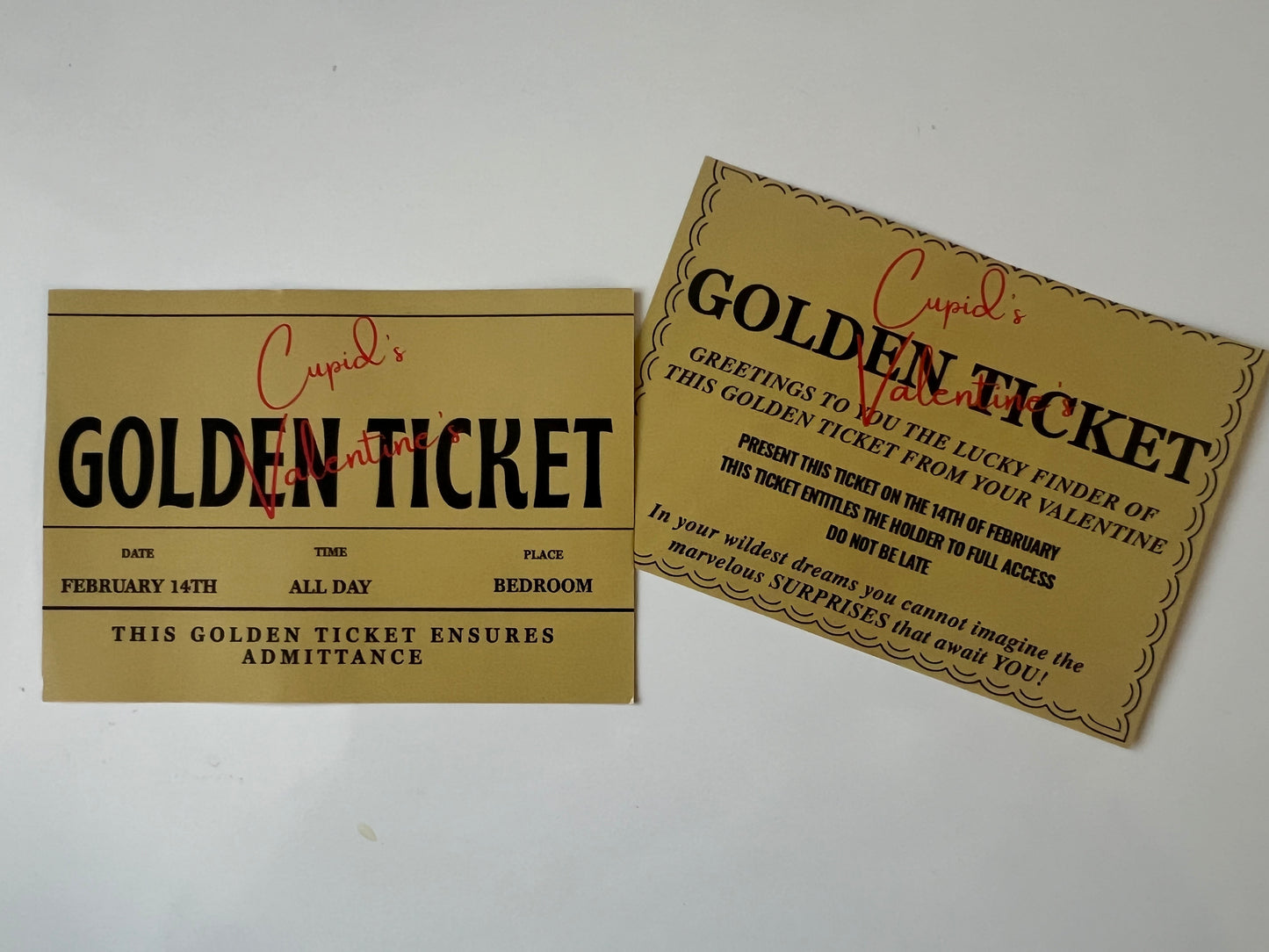 Cupids valentines golden ticket (adult content)