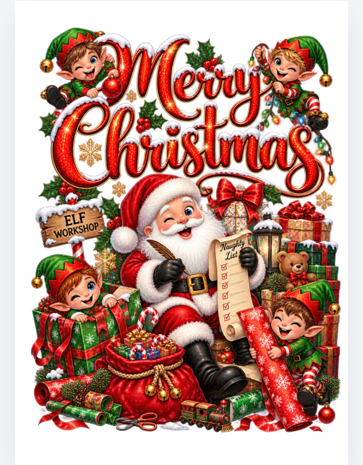 book vase merry christmas designs exclusive UVDTF (UVPOD)