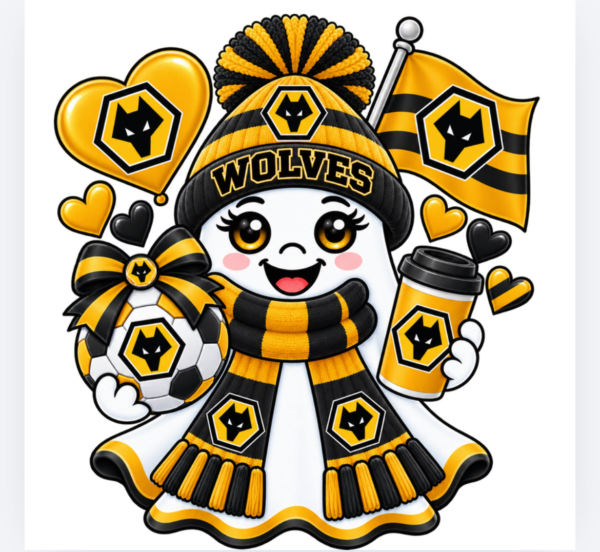 Football Halloween ghost decals - all teams (UVPOD)