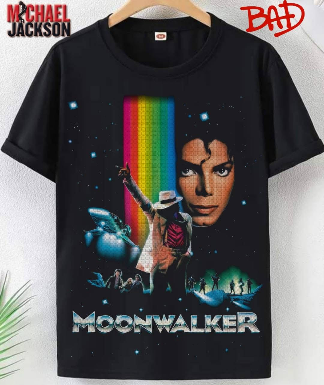 Michael Jackson semitone  DTF (POD) exclusive - these require being pressed into black clothing, read description