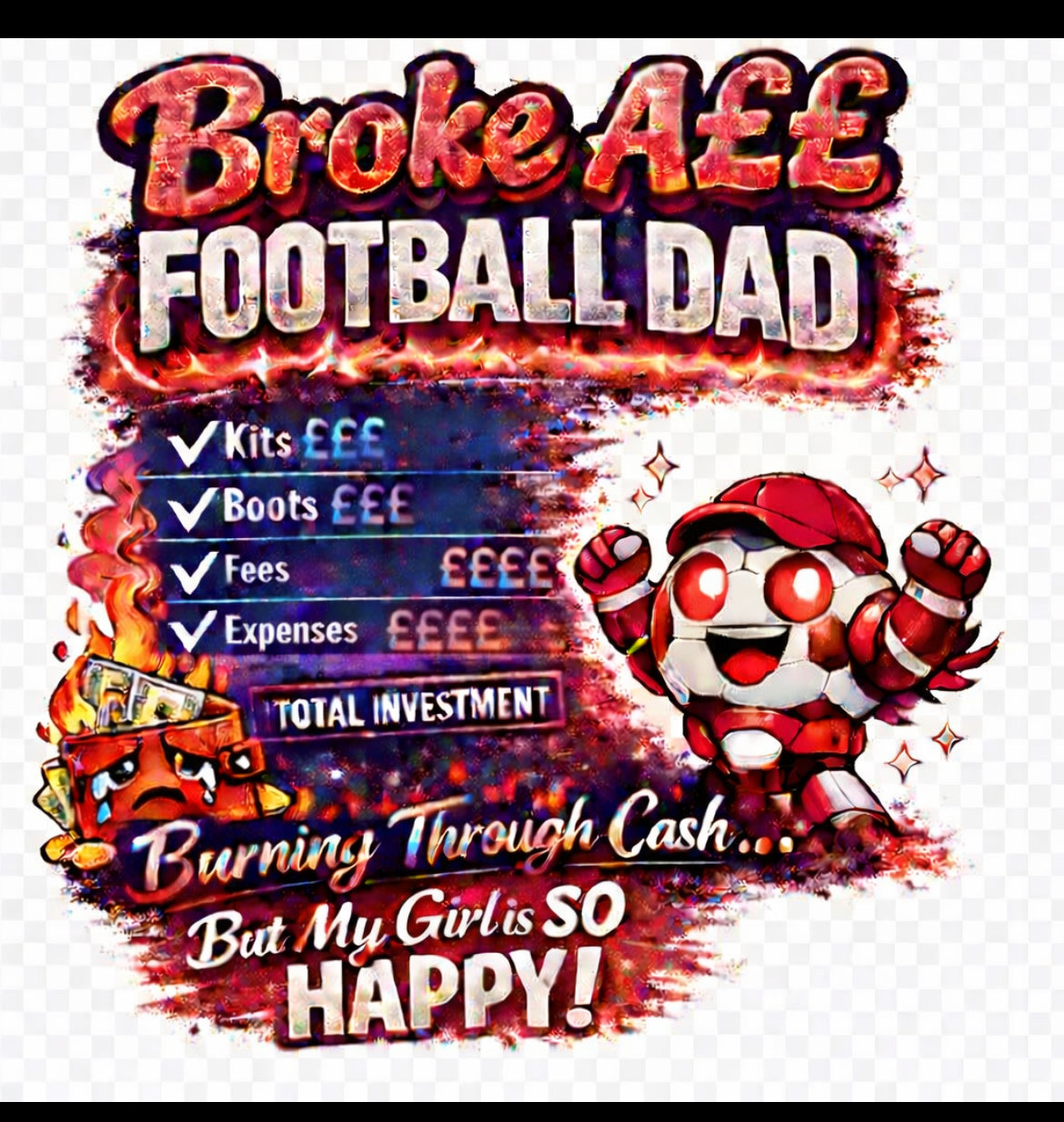 Broke ass football DTF (POD) exclusive