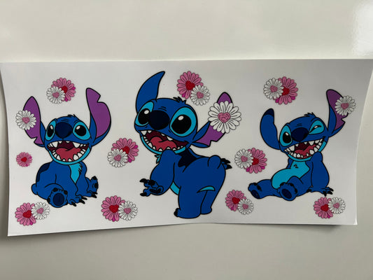 Smiley stitch with flowers wrap