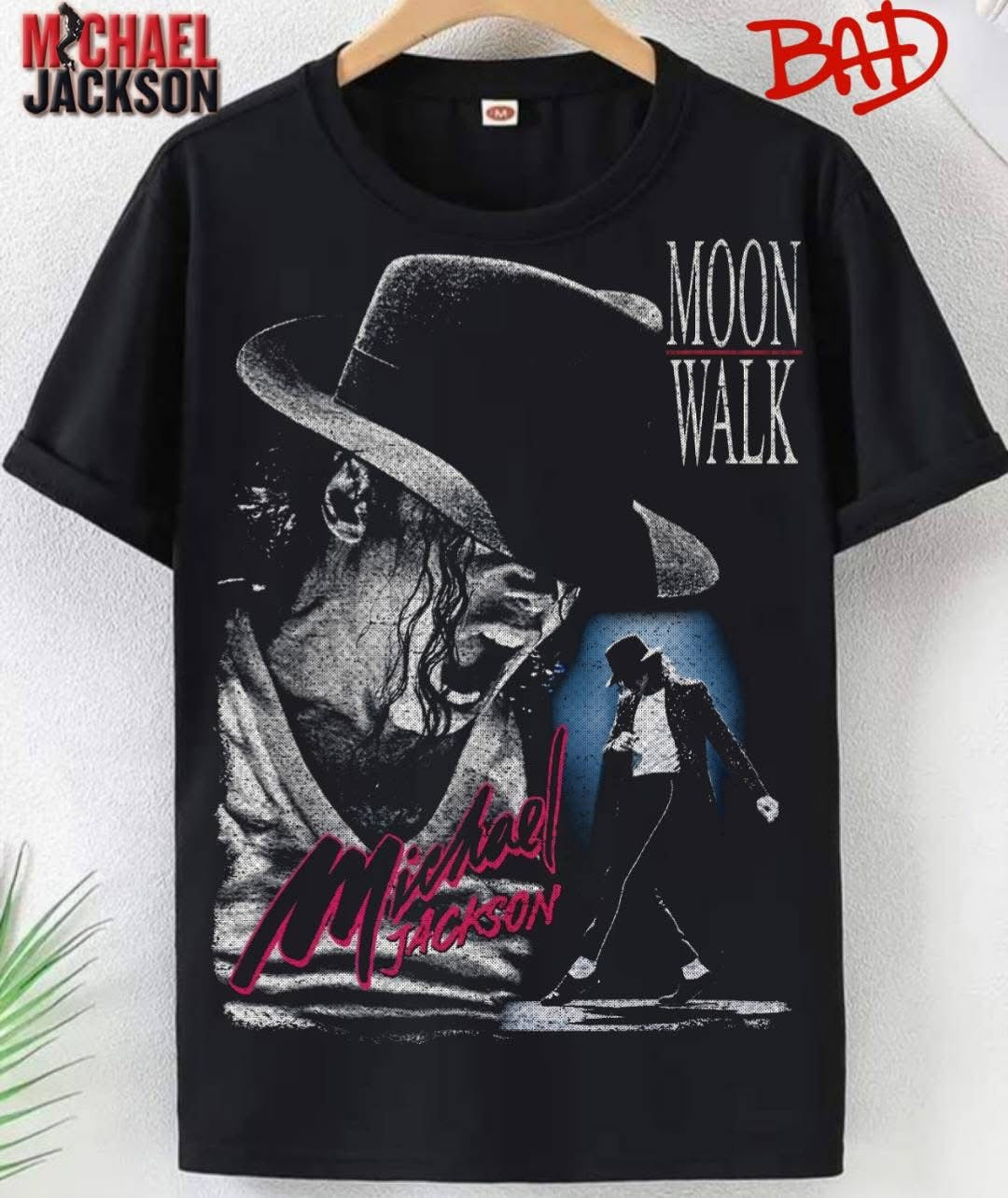 Michael Jackson semitone  DTF (POD) exclusive - these require being pressed into black clothing, read description