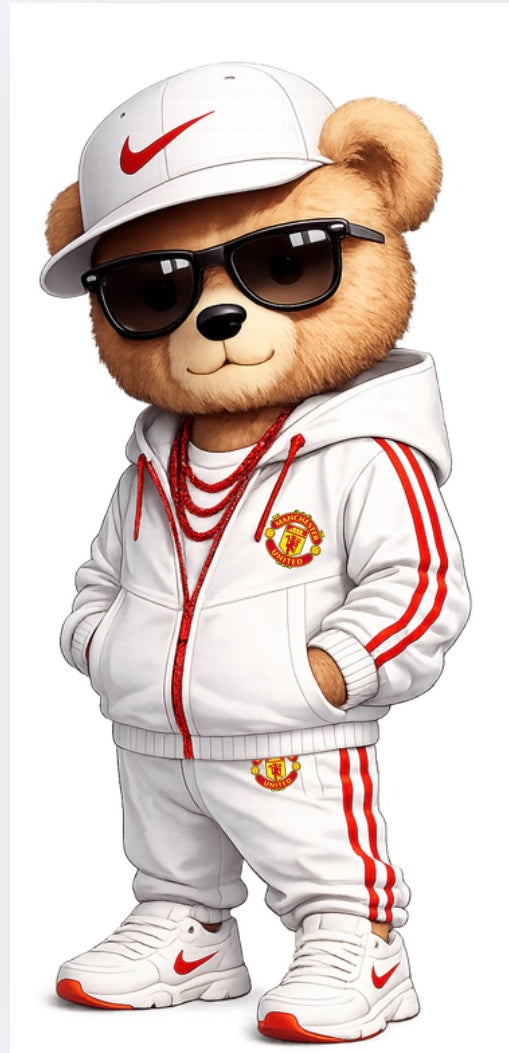 Trendy football bear - Manchester United DTF (POD) exclusive