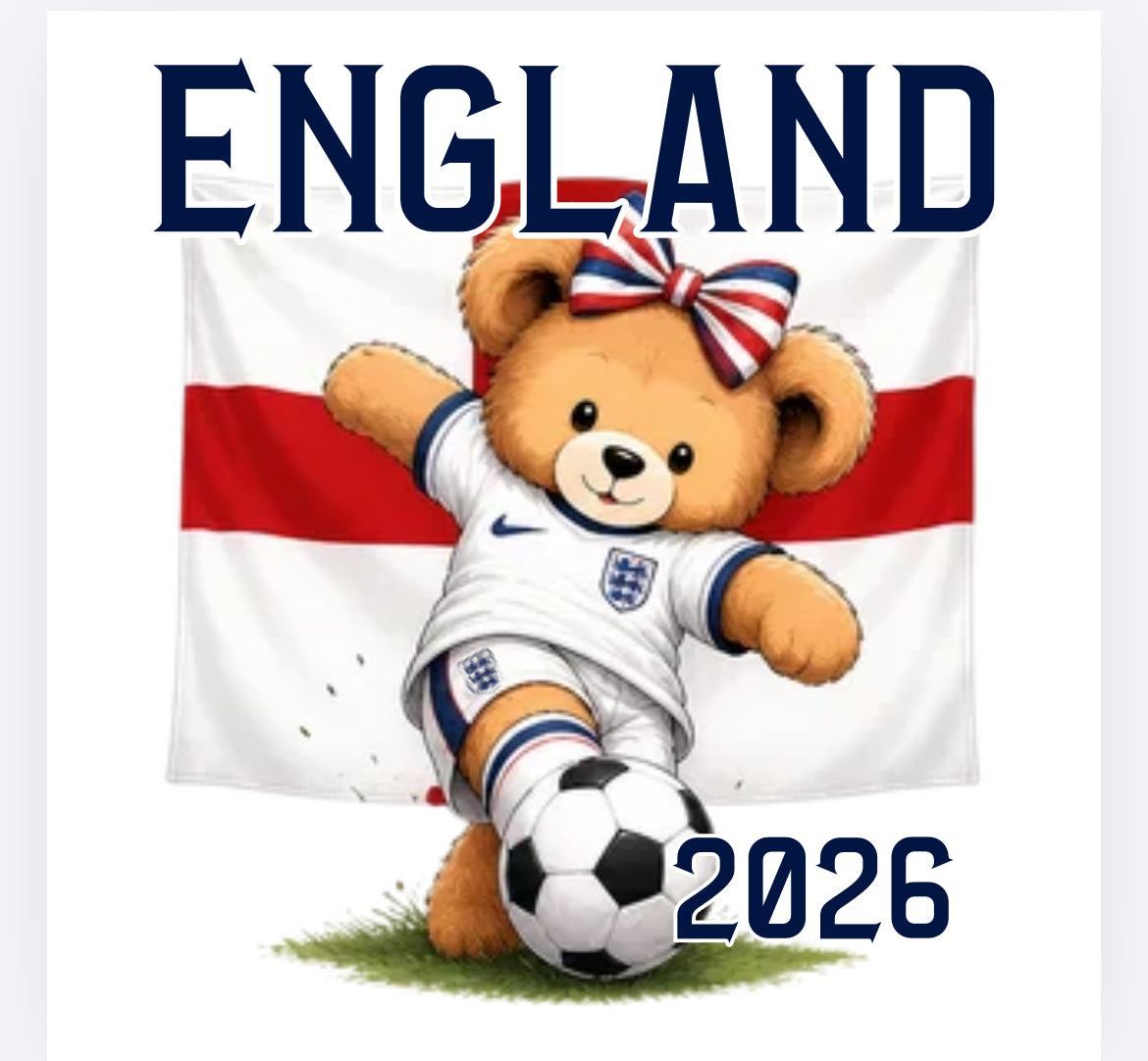 England football bear DTF (POD) exclusive