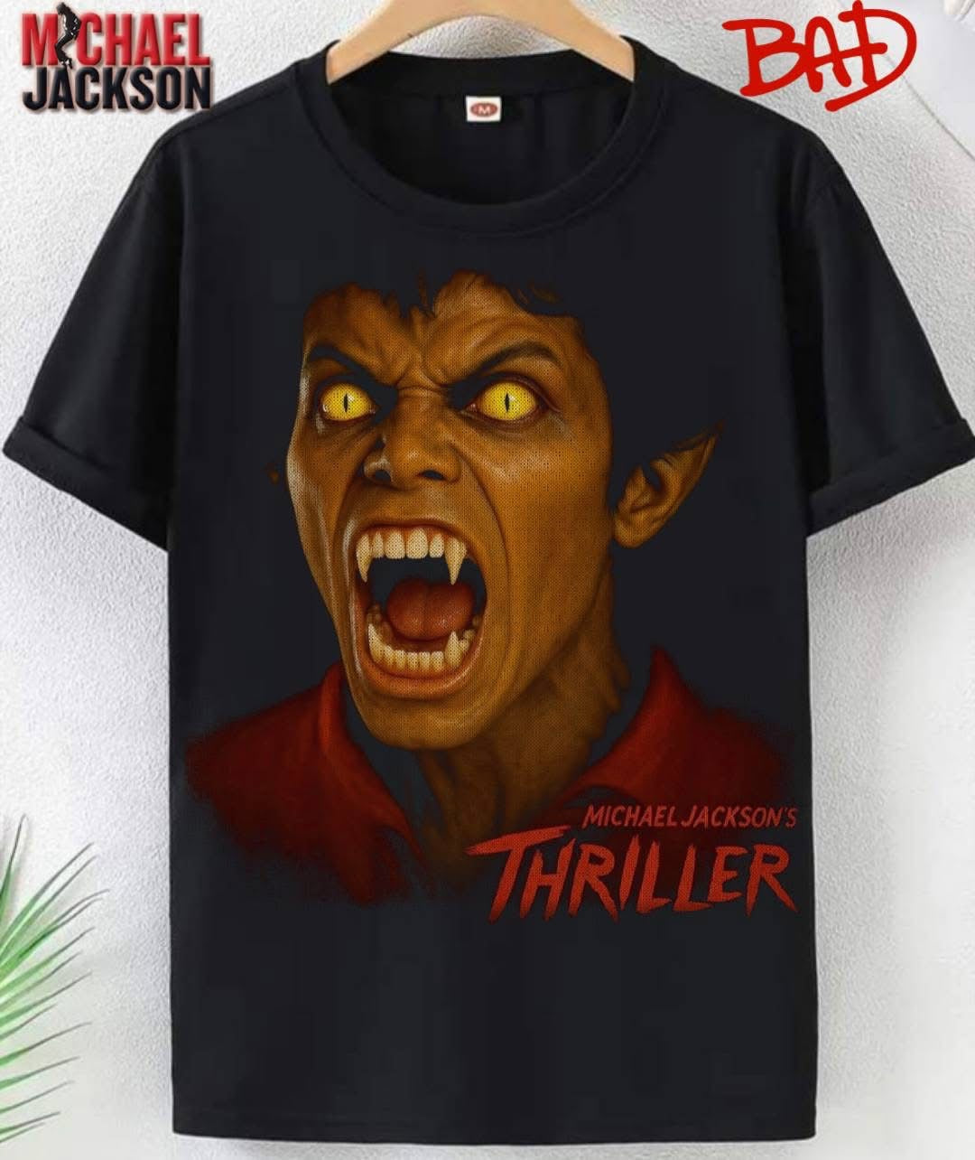 Michael Jackson semitone  DTF (POD) exclusive - these require being pressed into black clothing, read description