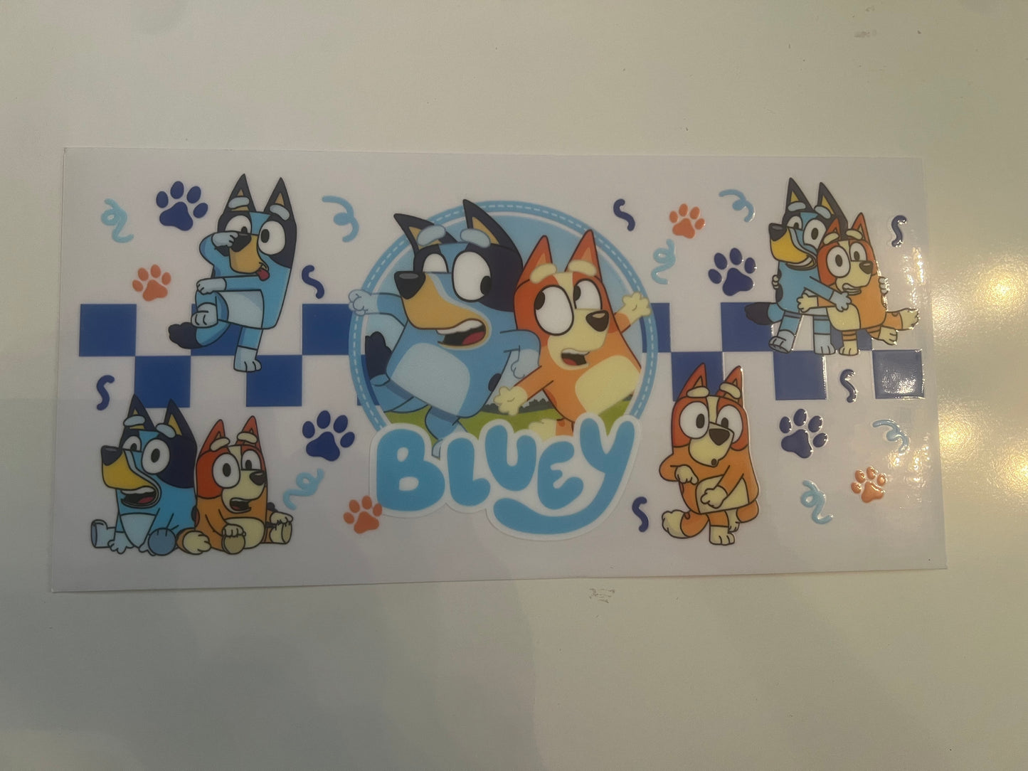 Bluey chequered wrap
