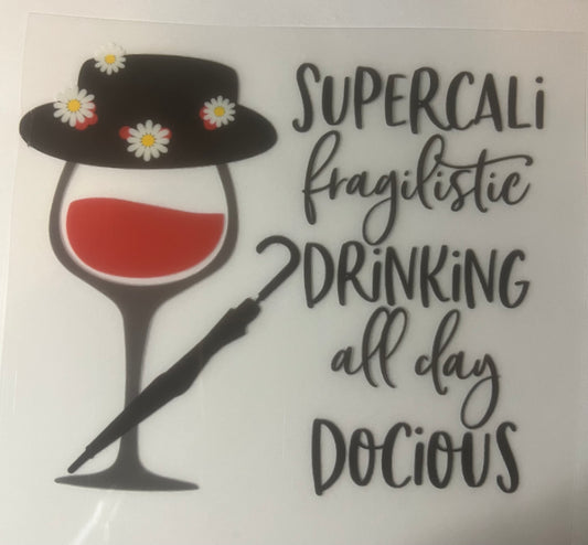 Drinkerbell Supercali DTF transfer POD