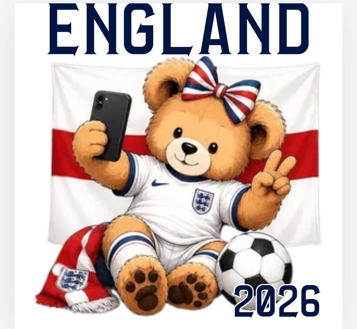 England football bear DTF (POD) exclusive
