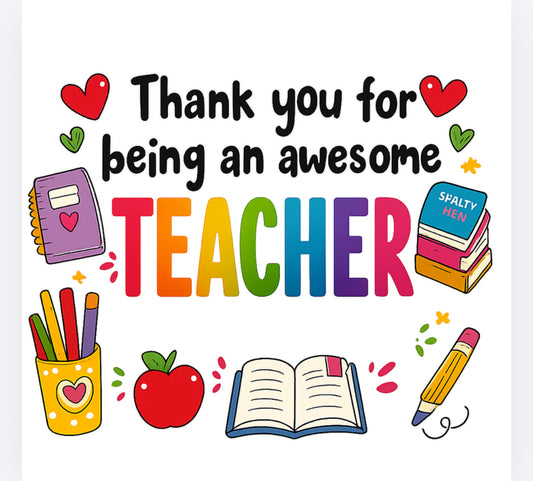 Thank you for being an awesome teacher  decal (UVPOD)