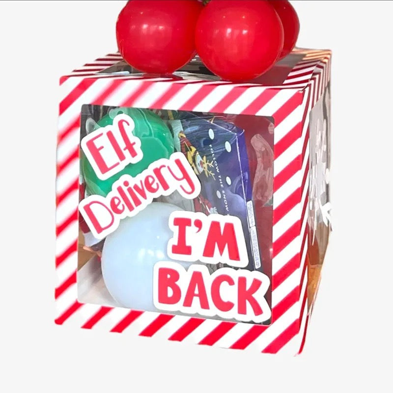 Elf arrival balloon box - elf not included cannot be sent by large letter postage