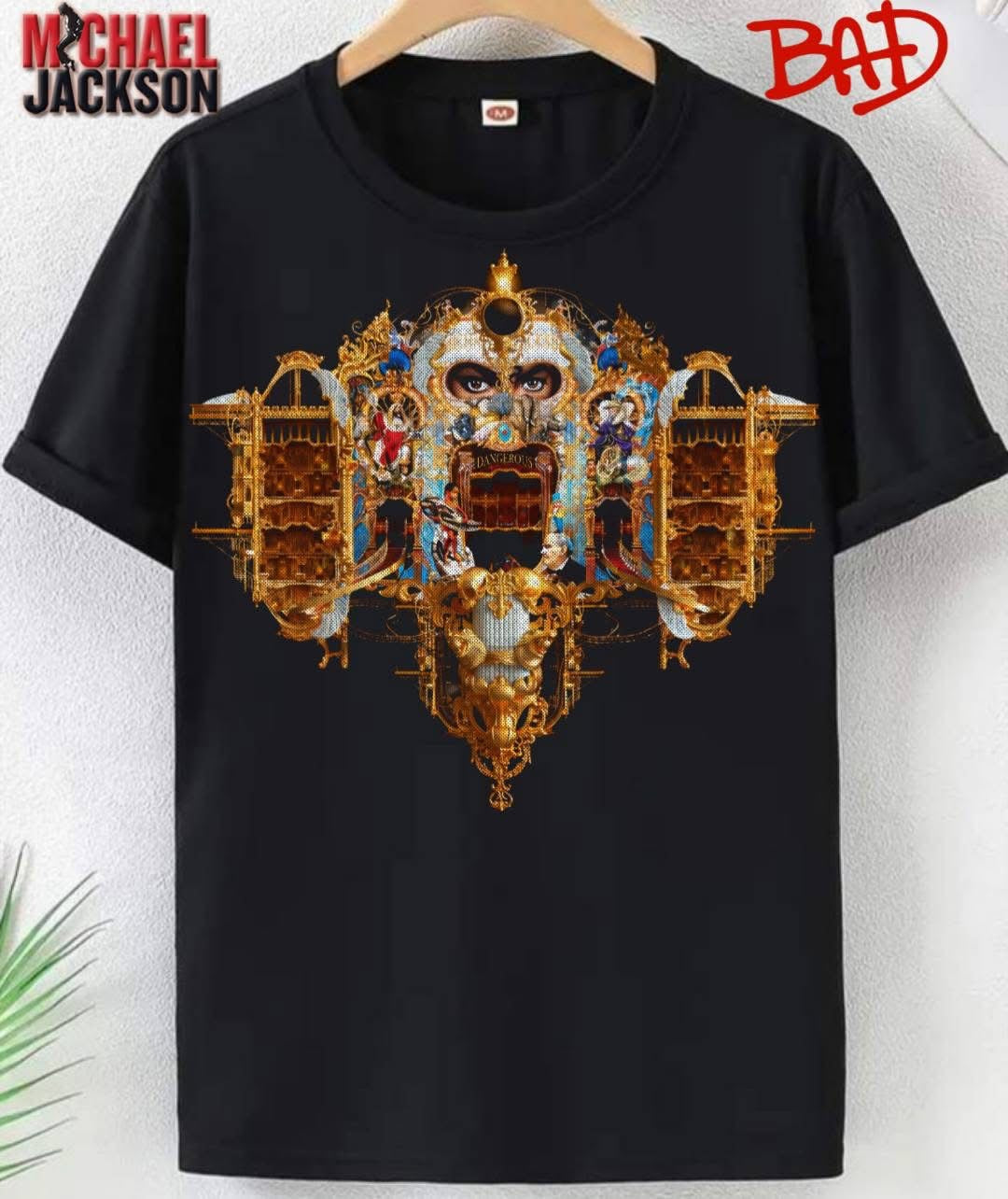 Michael Jackson semitone  DTF (POD) exclusive - these require being pressed into black clothing, read description