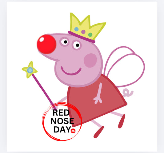 Peppa pig Red Nose Day DTF (POD) exclusive