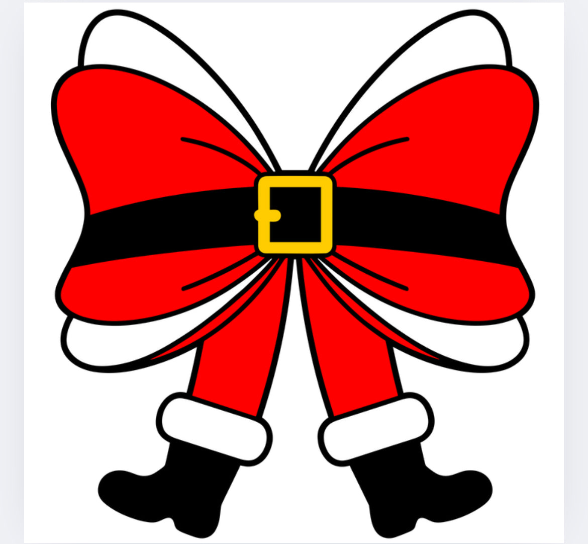 Santa bow DTF (POD)