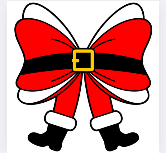 Santa bow DTF (POD)