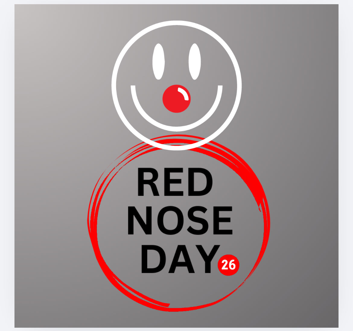 Snow man style Red Nose Day DTF (POD) exclusive (grey background is for the picture only)