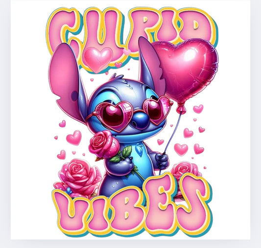 Stitch Cupid valentines DTF (POD)