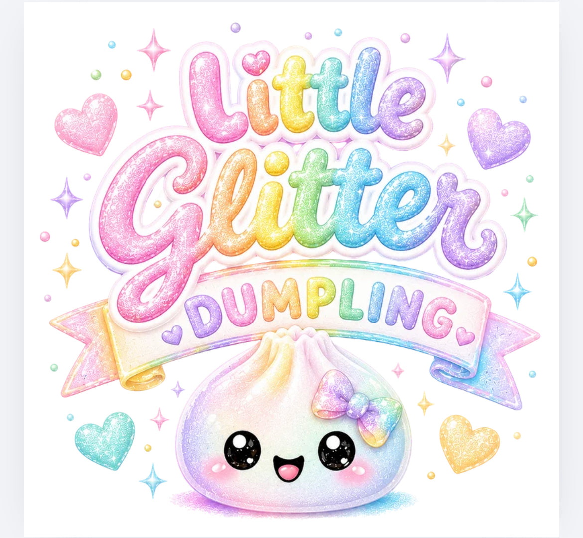 Little glitter dumpling DTF (POD) exclusive