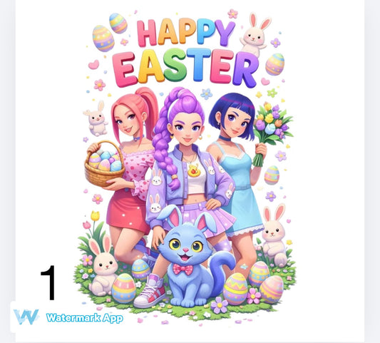 Huntrix Easter  DTF (POD) exclusive