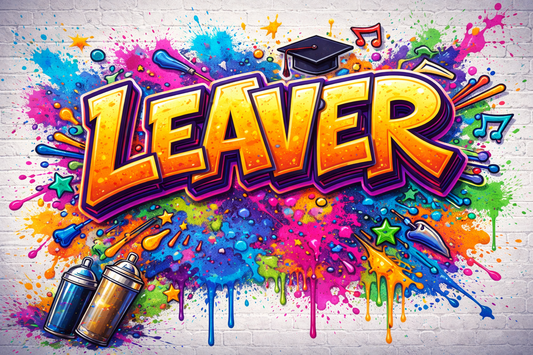 A6 Leaver graffiti DTF transfer exclusive