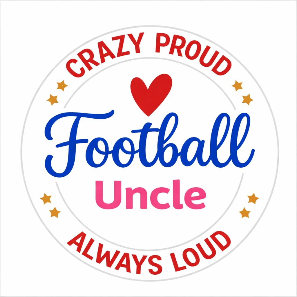 Crazy proud always loud football DTF (POD) exclusive