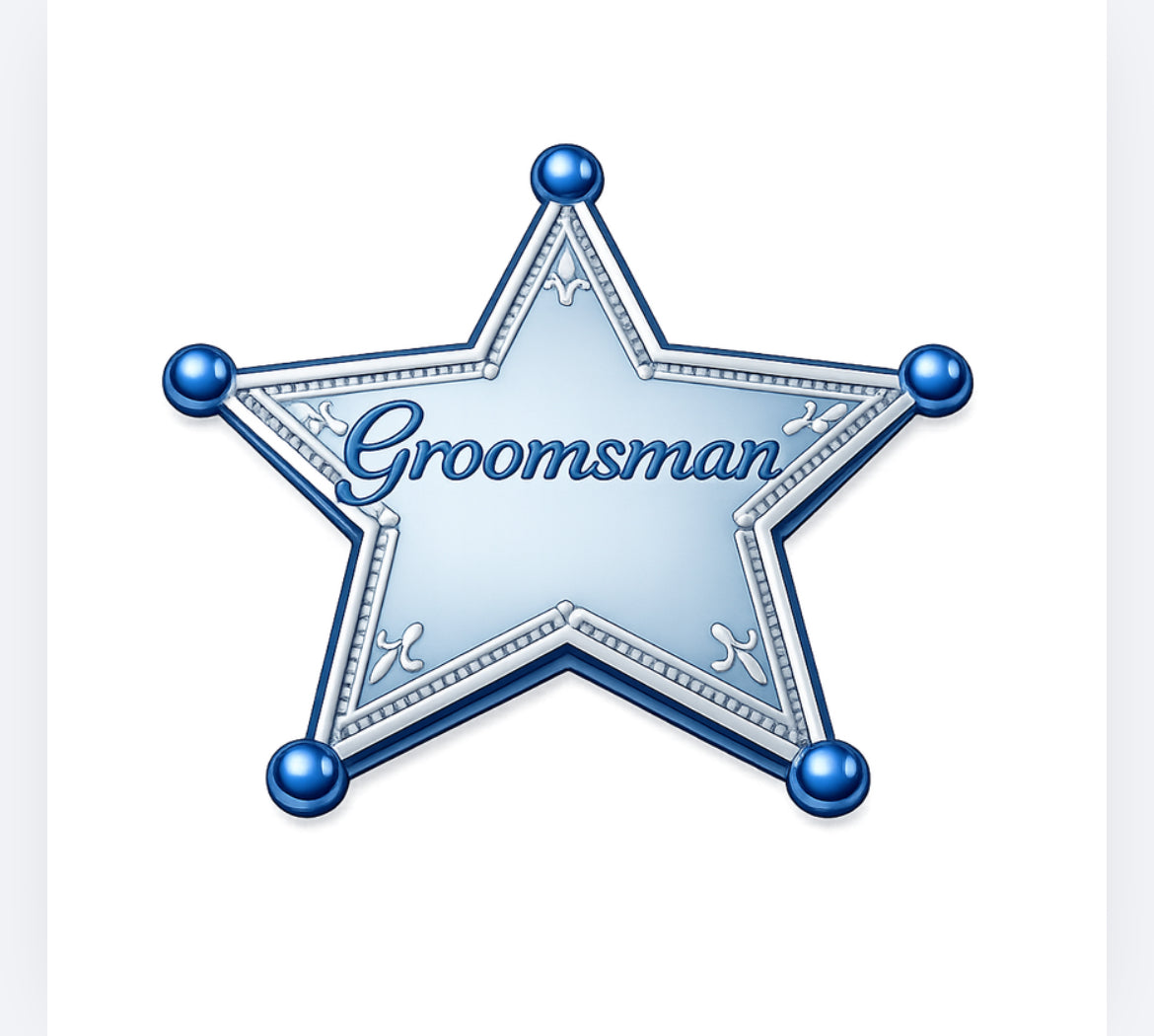 Hen / stag sheriffs badge  DTF (POD) exclusive
