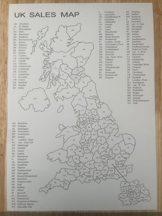UK Sales map - A4