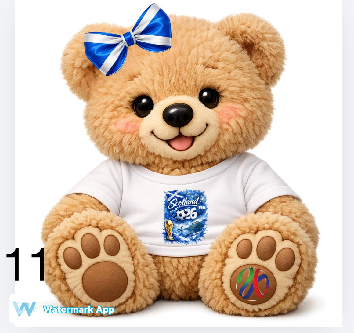 World Cup theme bears including England and Scotland   DTF (POD) exclusive