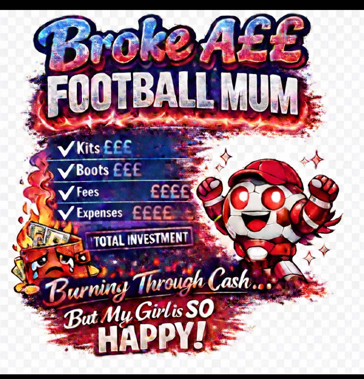 Broke ass football DTF (POD) exclusive