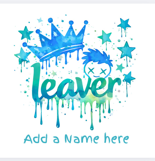 Leaver crown and stars DTF transfer (POD)